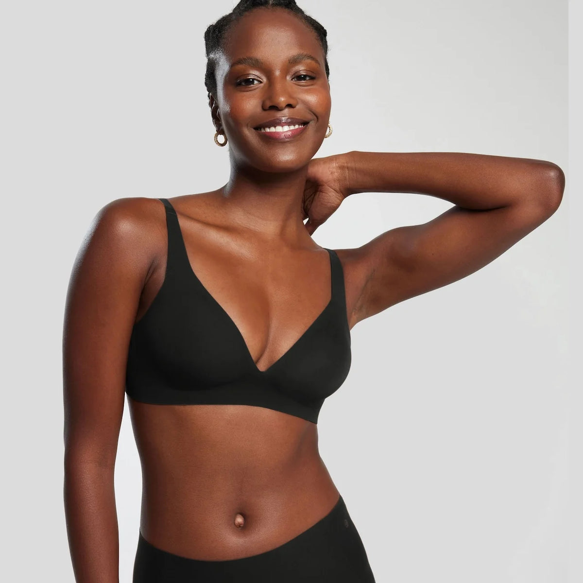 All Color: Black | low neckline wireless bra