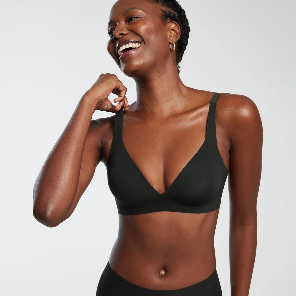 All Color: Black | low neckline wireless bra