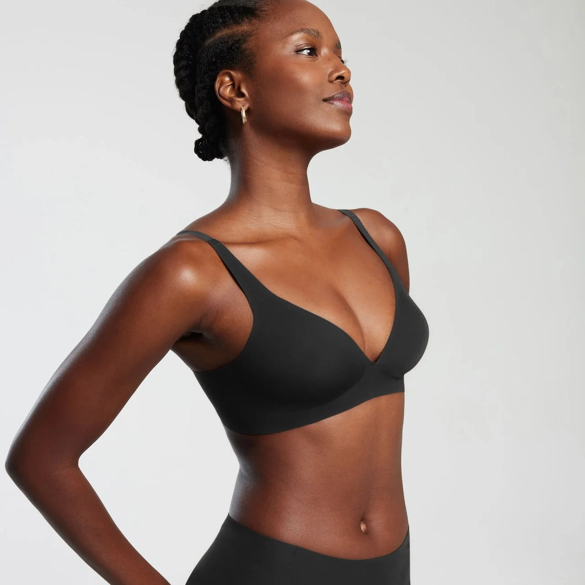 All Color: Black | low neckline wireless bra