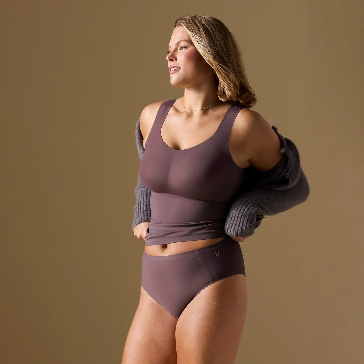 High-Waisted Retro Bikini Thistle
