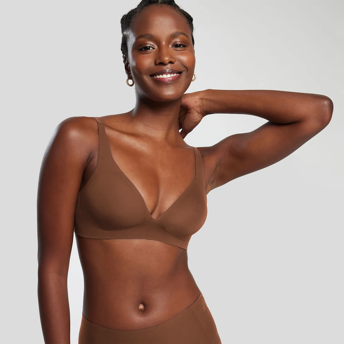 All Color: Clay | low neckline wireless bra