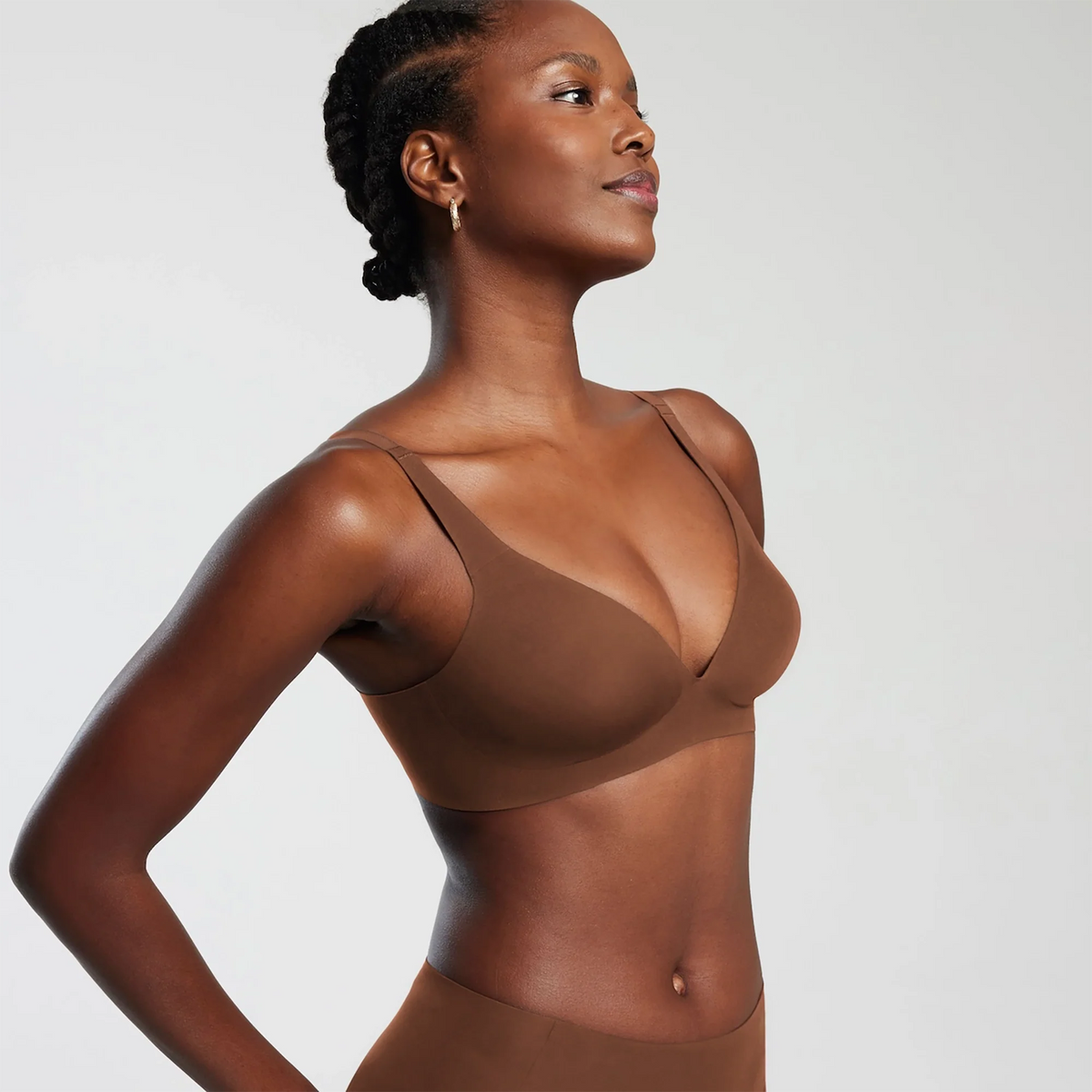All Color: Clay | low neckline wireless bra