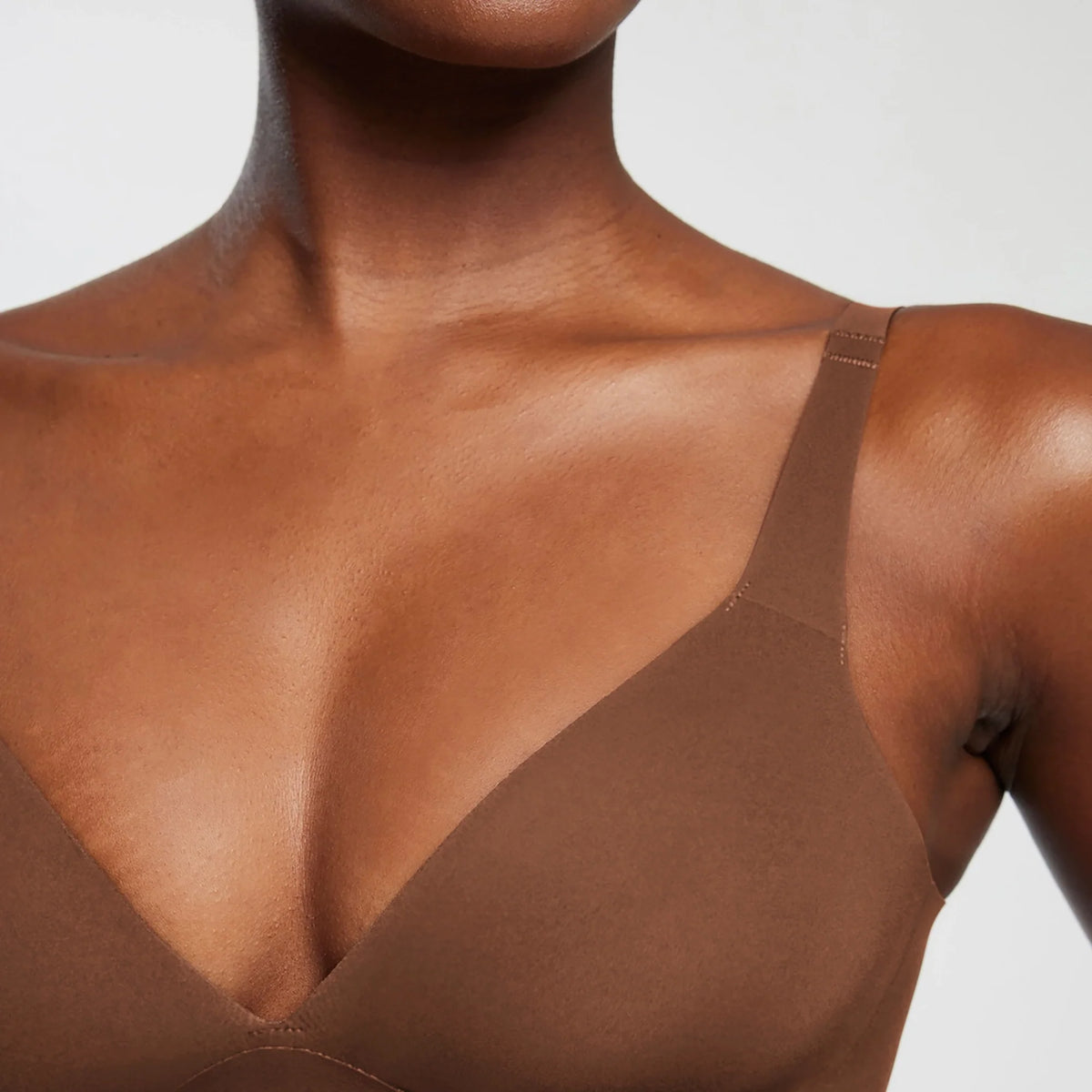 All Color: Clay | low neckline wireless bra