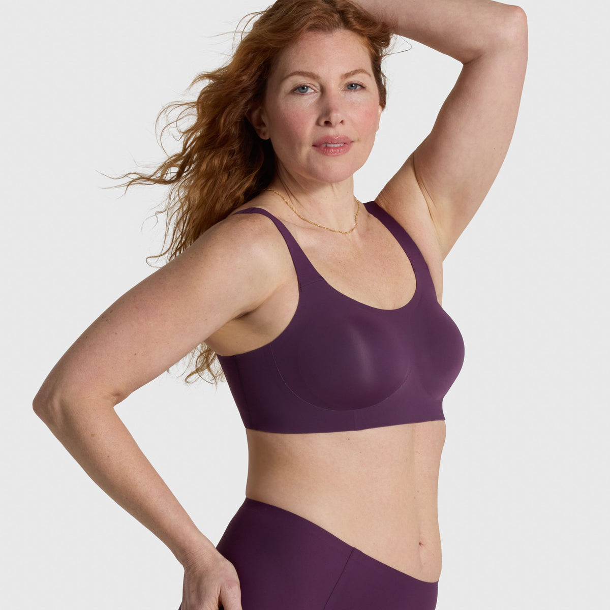 Structured Scoop Bra Plum