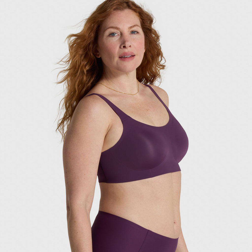 Structured Scoop Bra Plum