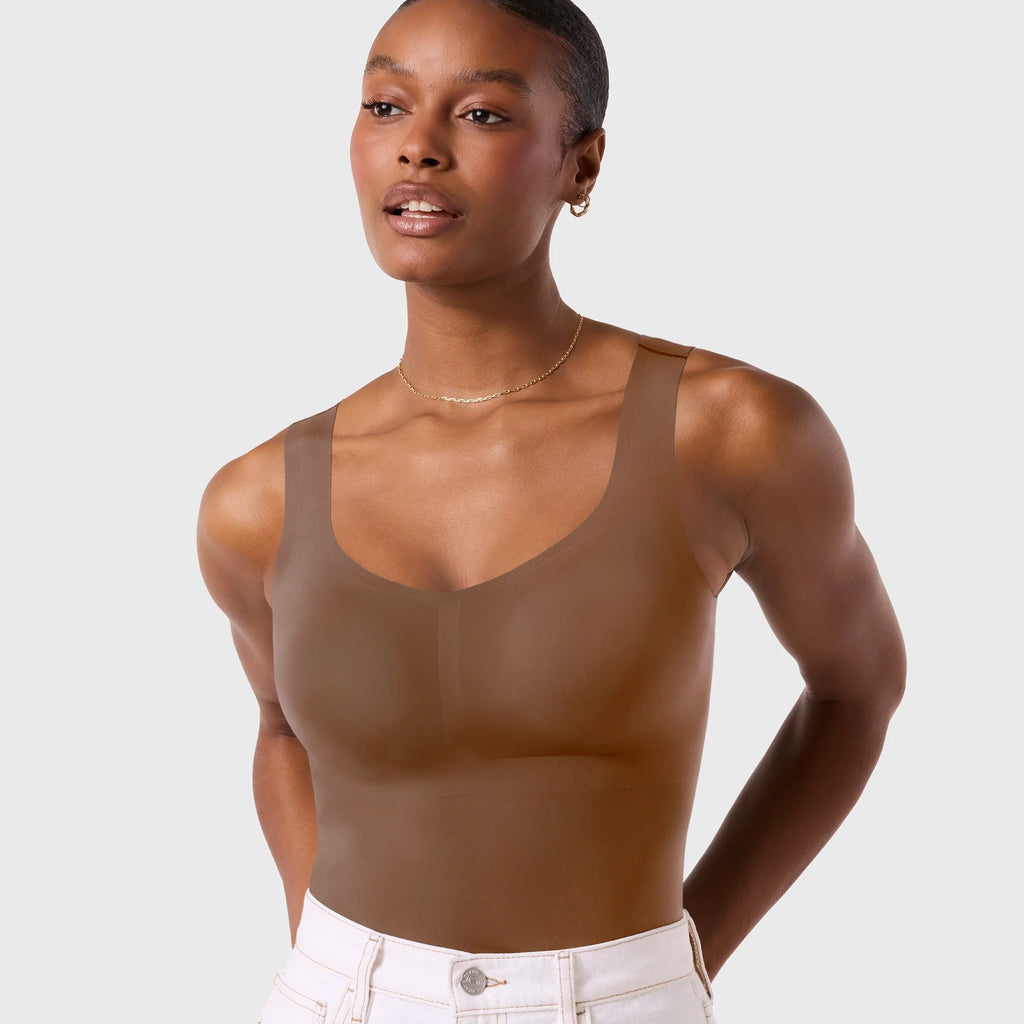 All Color: Clay | built in support tank cami black