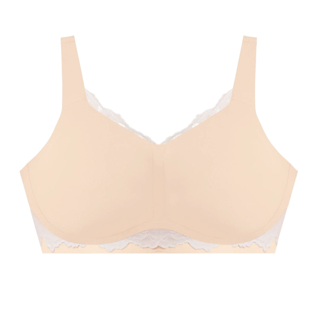 All Color: Peach Rose | Adjustable wireless bra with Lace detail